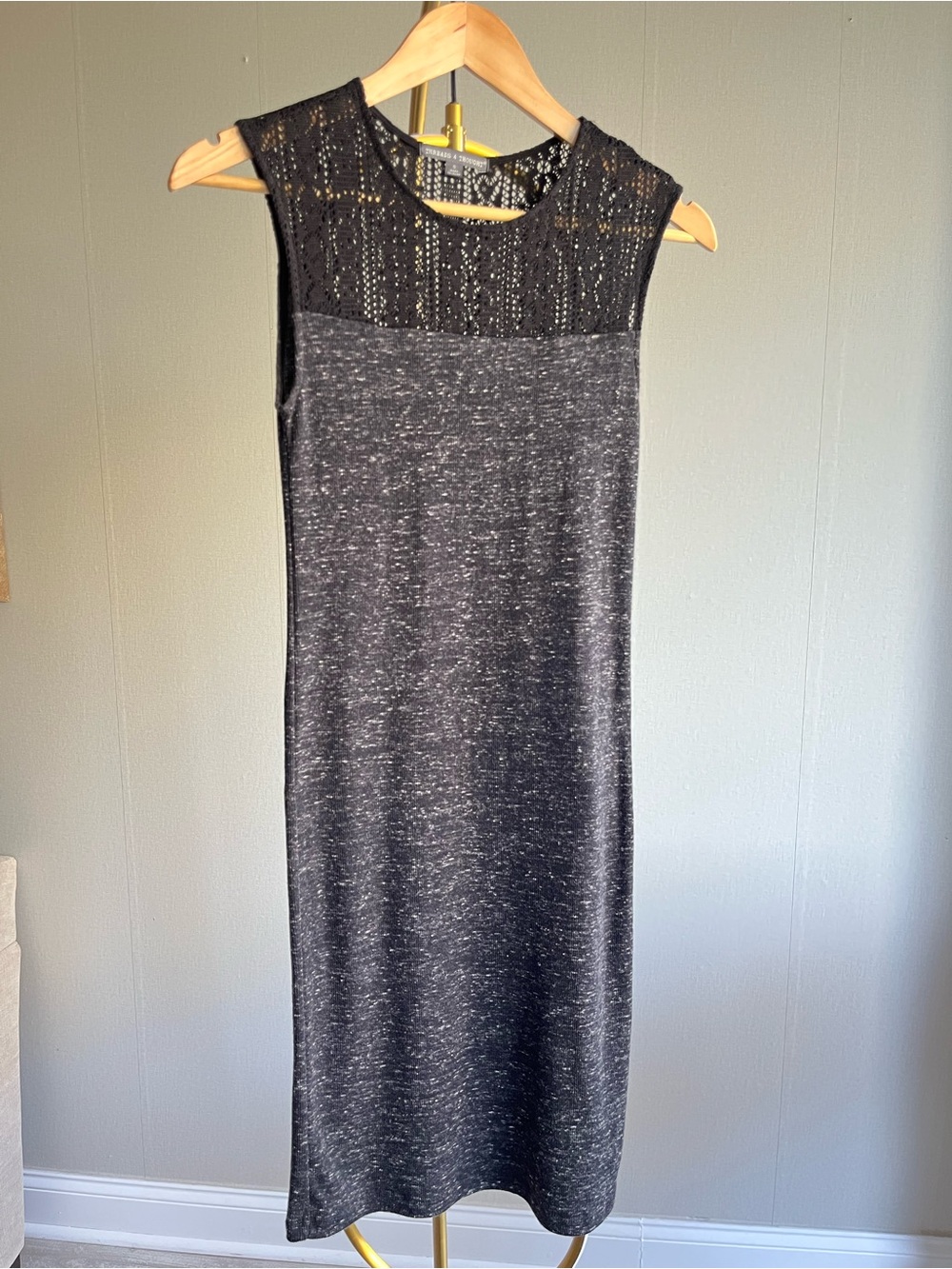 Threads 4 Thought Black Lace Yoke Midi Dress